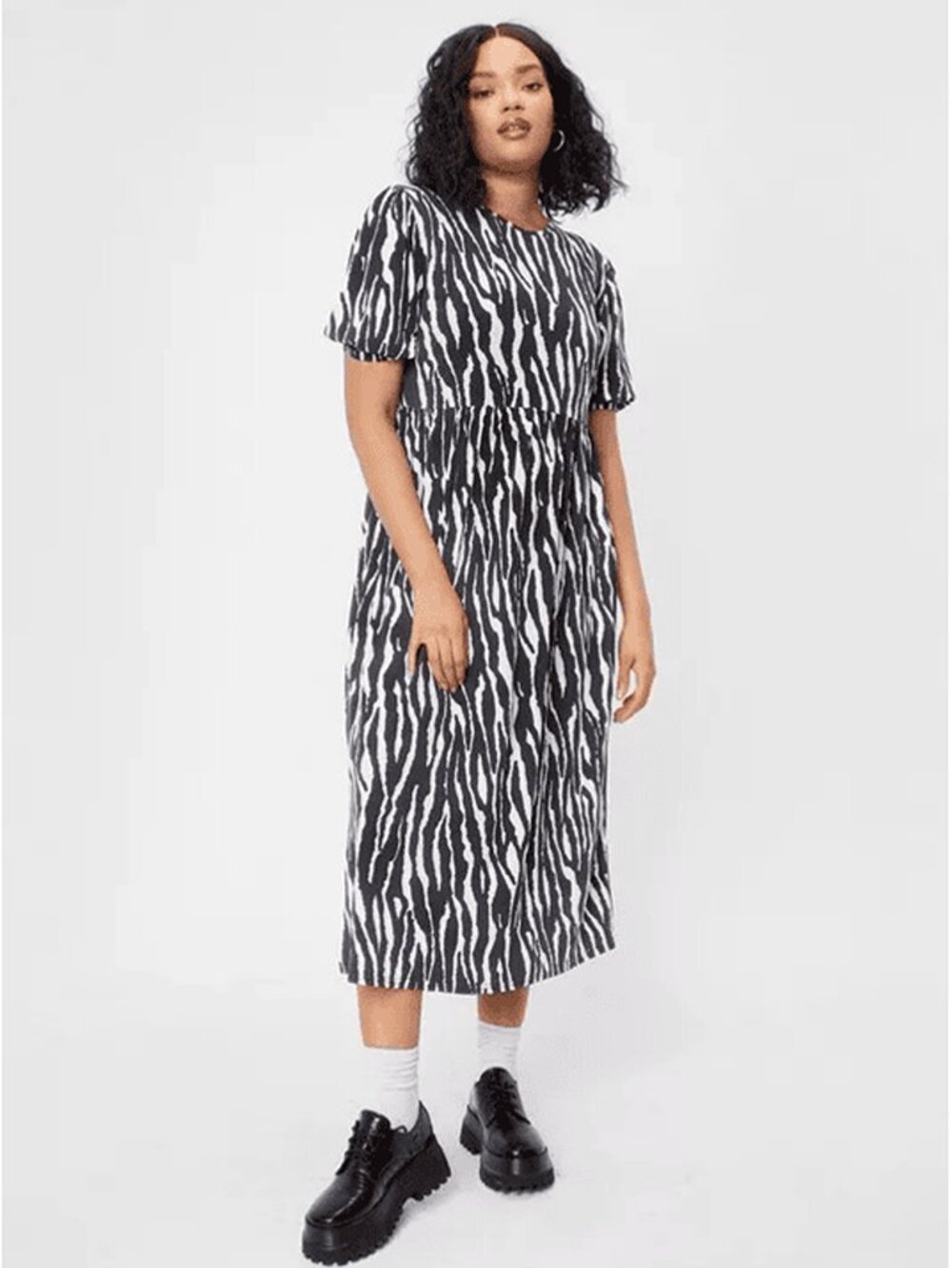 NASTY GAL Be Herd Plus Zebra Midi Dress - Size 16 (XL)